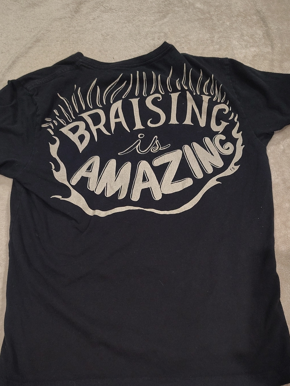 Kids Black Graphic Tee - "Braising is Amazing"